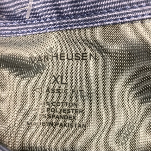 🆕Van Heusen Air Wick Cooling Zone Blue Polo Shirt Size XL - Picture 9 of 12